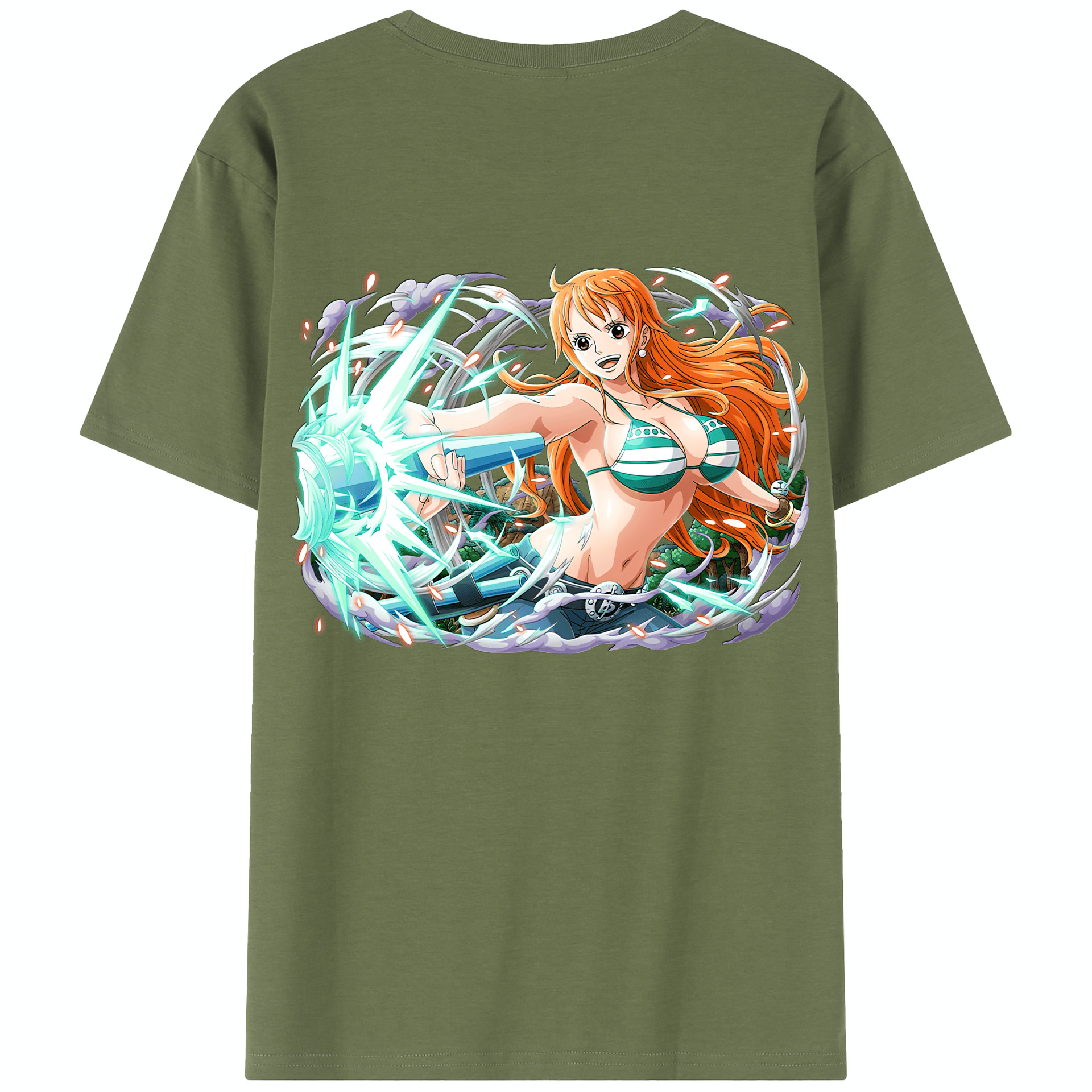 ワンピース ナミ ONE PIECE Nami 綿100％半袖Tシャツ（背面プリント）